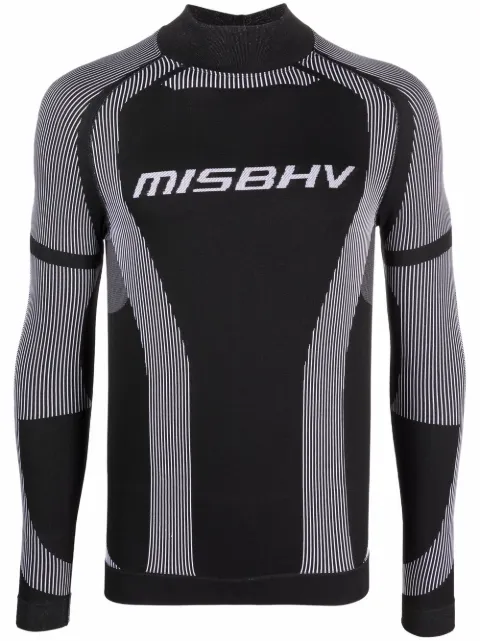 MISBHV logo-print long-sleeved top Black 4021M500