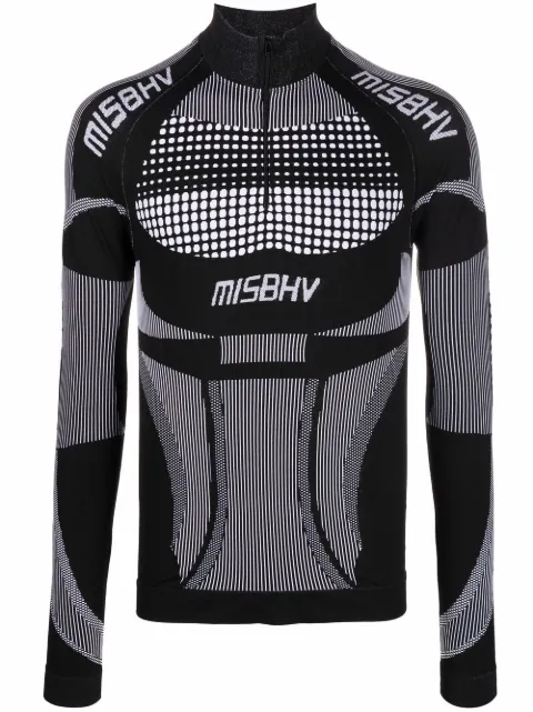 MISBHV high-collar fitted top Black 3120M510