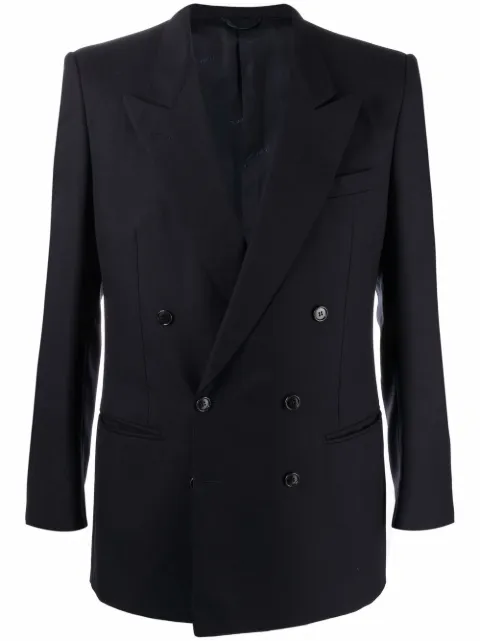 Pierre Cardin Pre-Owned 1990s peak lapels double-breasted blazer Blue PIER490BL