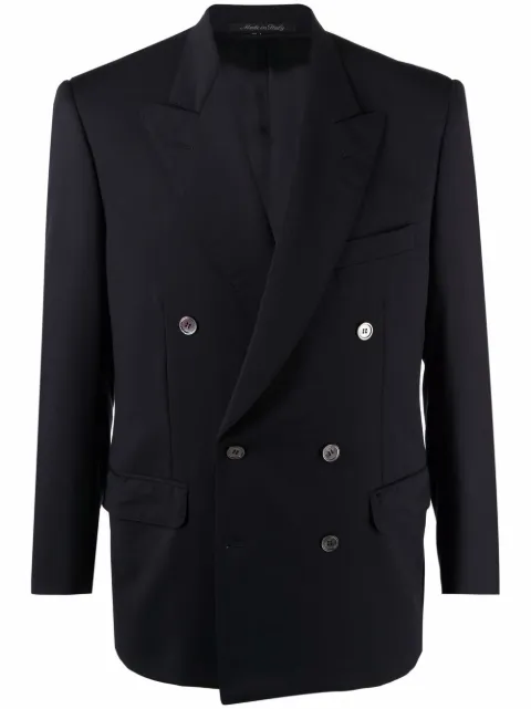 Pierre Cardin Pre-Owned 1990s double-breasted wool blazer Blue PIER450CB