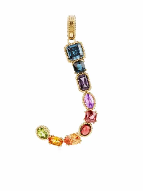 Dolce & Gabbana Rainbow Alphabet J 18kt yellow gold pendant Gold WANR1GWMIXJ