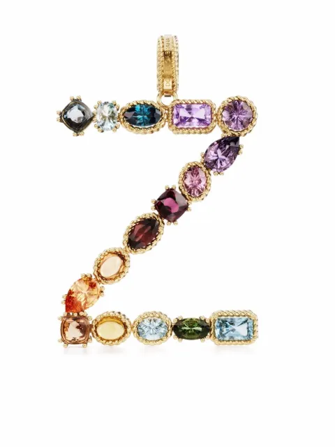 Dolce & Gabbana Rainbow Alphabet Z 18K yellow gold multi-stone pendant Gold WANR1GWMIXZ