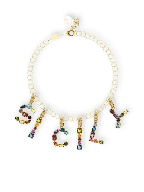 Dolce & Gabbana 18kt yellow gold pearl-embellished bracelet Gold WBNR1GWYEPE