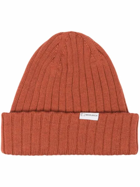Woolrich ribbed-knit wool beanie Orange CFWOAC0112MRUF0428