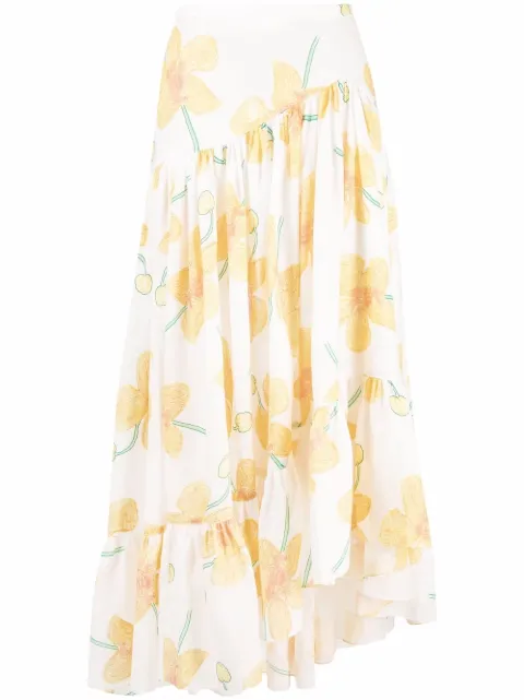 Marni poppy-print skirt White GOMA0419V0UTR024