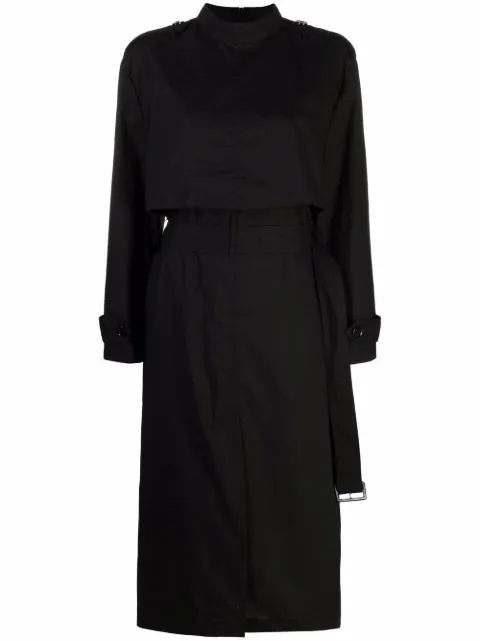 MM6 Maison Margiela Trench cotton midi dress Black S62CT0140S47294