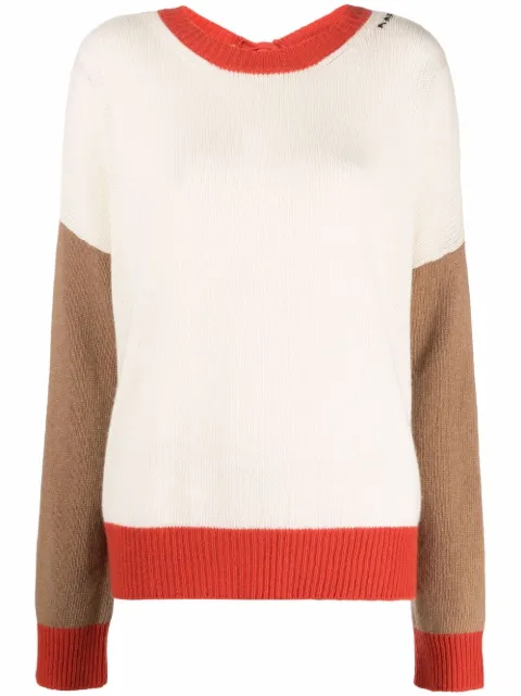 Marni rear tie-fastening jumper Neutrals GCMD0314Q0UFX385