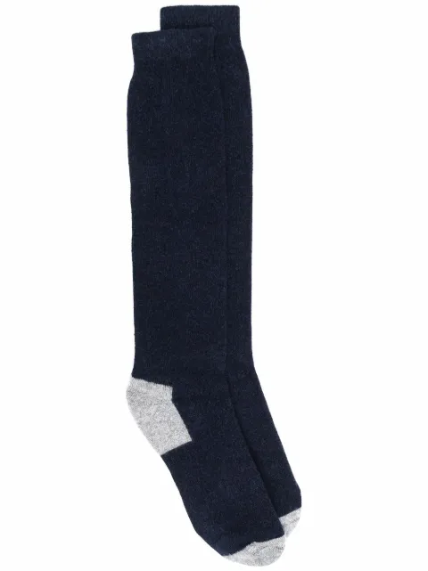 Fedeli contrasting-panel socks Blue 4UI09001