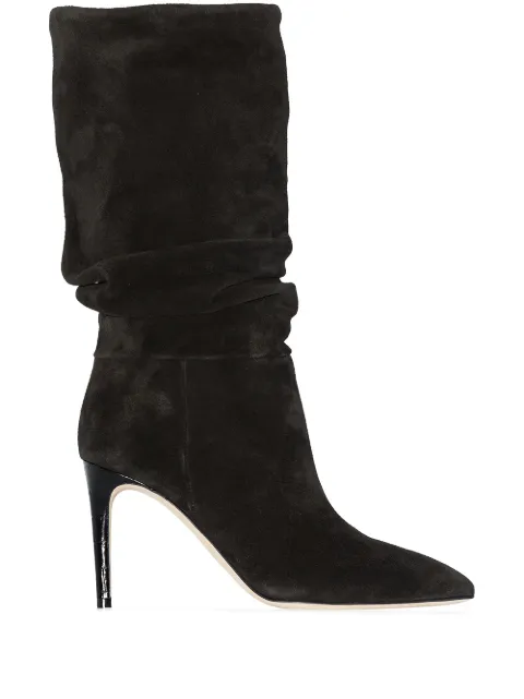 Paris Texas slouchy suede 85mm ankle boots Black PX703XV003