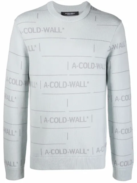 A-COLD-WALL* chain jacquard knit jumper Grey ACWMK031