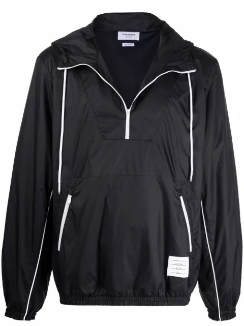 Thom Browne logo patch hooded jacket Blue MJT285A06859