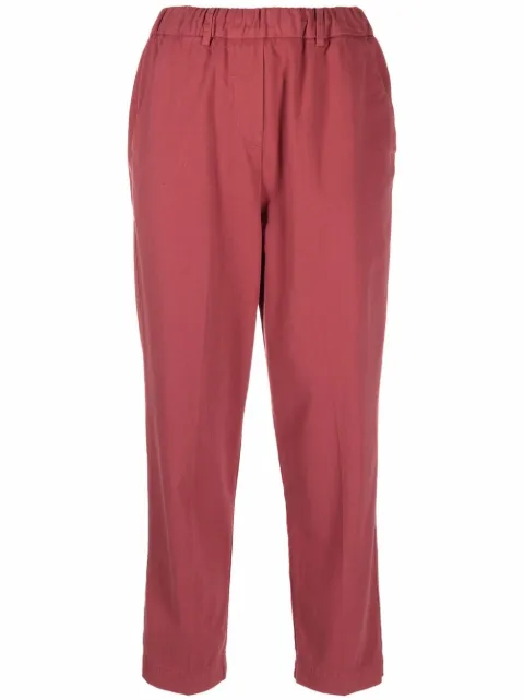 Alysi straight-leg cotton trousers Red 251101A1050