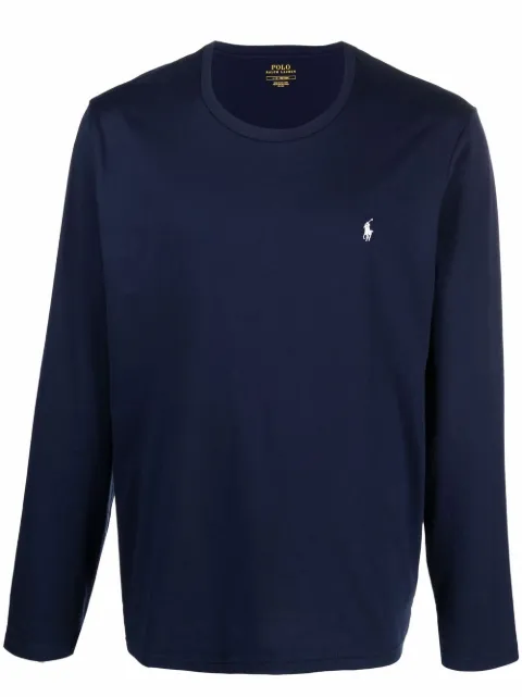 Polo Ralph Lauren logo-embroidered T-shirt Blue 714844759002