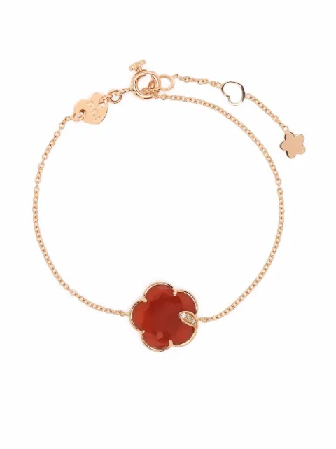 Pasquale Bruni 18kt rose gold Petit Joli carnelian and diamond bracelet Pink 16244R