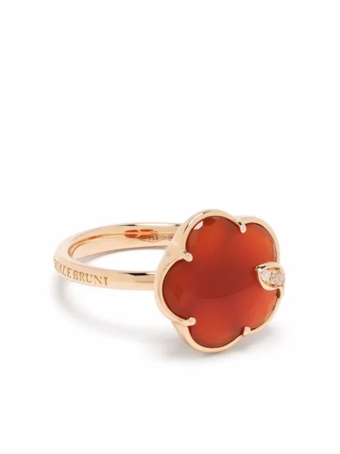 Pasquale Bruni 18kt rose gold Petit Joli carnelian and diamond ring Pink 16241R