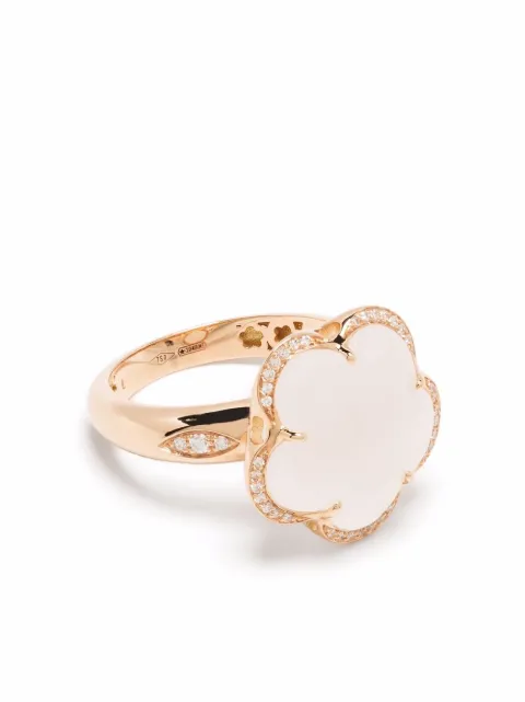 Pasquale Bruni 18kt rose gold Bon Ton quartz and diamond ring Pink 15630R