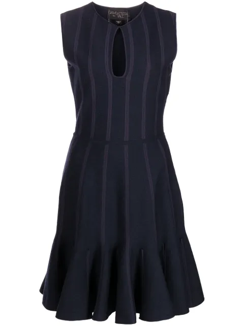 Giambattista Valli vertical stripe flared dress Blue A17PV1000