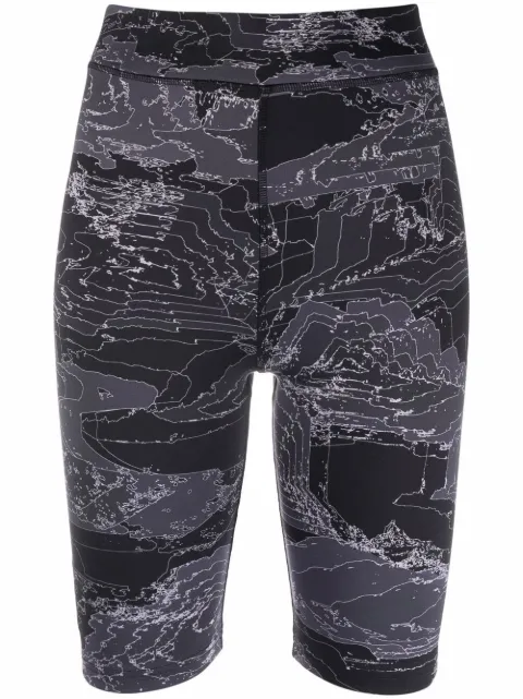 MCQ high-rise fitted cycling shorts Black 661208RRJ02