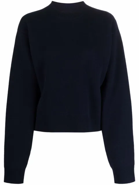 Jil Sander drop-shoulder long-sleeve jumper Blue JSWT754314WTY21098