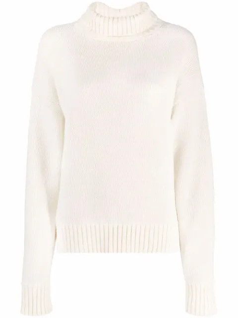 Jil Sander roll neck knitted jumper Neutrals JSPT752015WTY11048