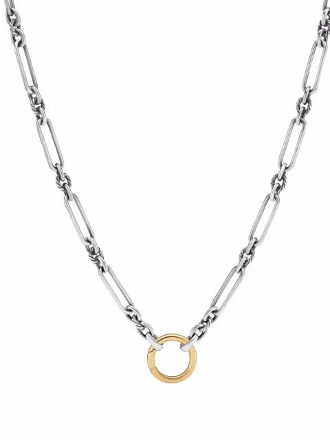 David Yurman 18kt yellow gold Lexington chain necklace Silver N17136S8