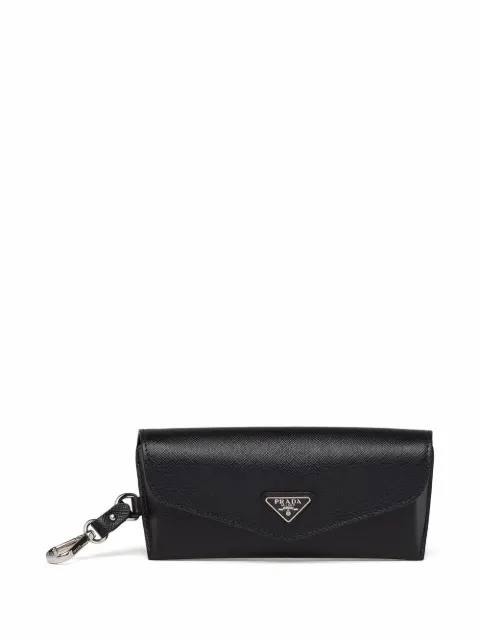 Prada Eyewear triangle-logo eyeglasses case Black 2RA009053