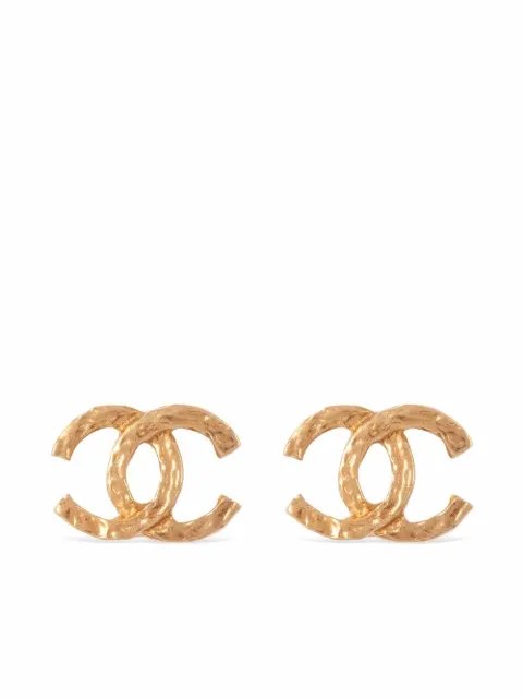CHANEL Pre-Owned 1980s CC clip-on earrings Gold ER024587