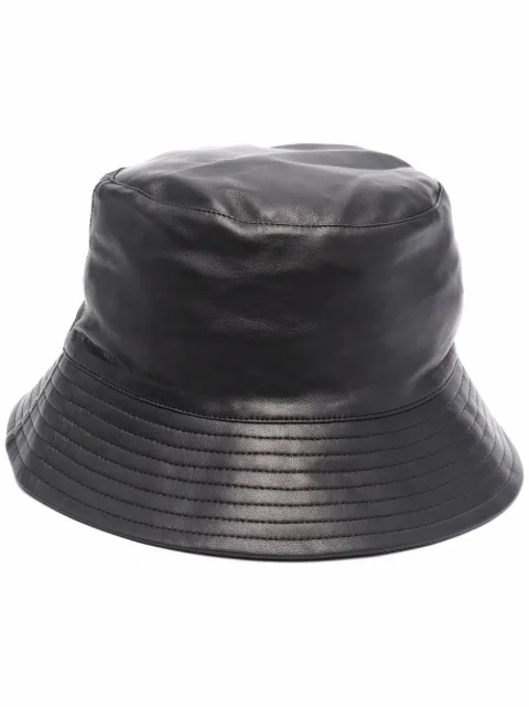 Yves Salomon leather bucket hat Black 22WAA004XXAPXX
