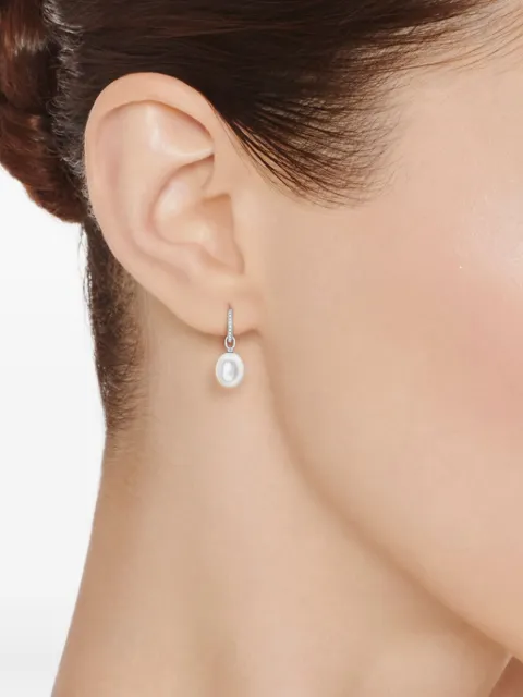 Kiki McDonough 18kt white gold Classics diamond and pearl earrings Silver ERPRL0055