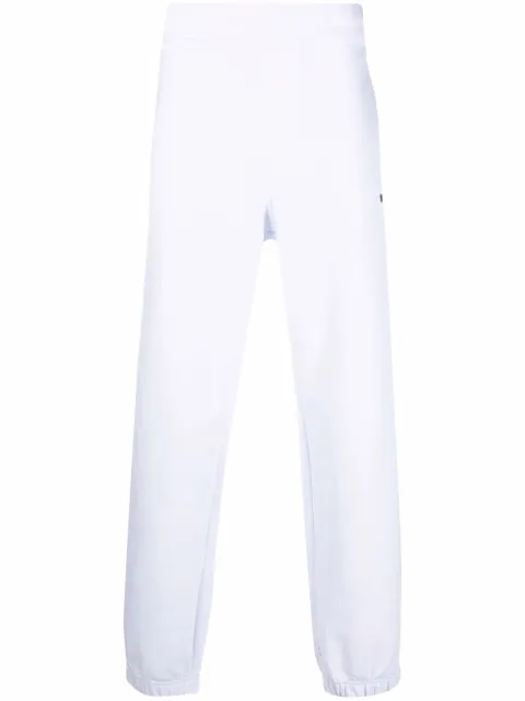 MSGM logo-print tapered cotton joggers White 2000MP50020000001