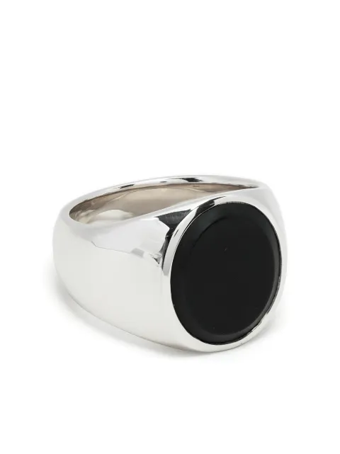 Tom Wood Oval Black Onyx ring Black R74IEMBO01S925