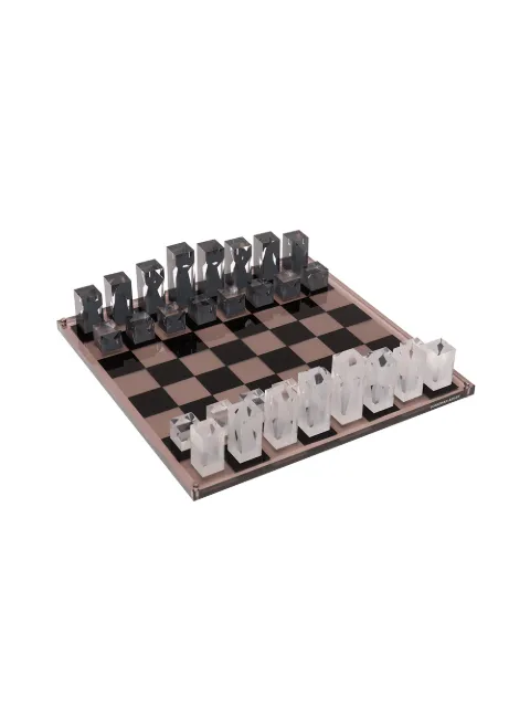 Jonathan Adler acrylic chess set Black 29858