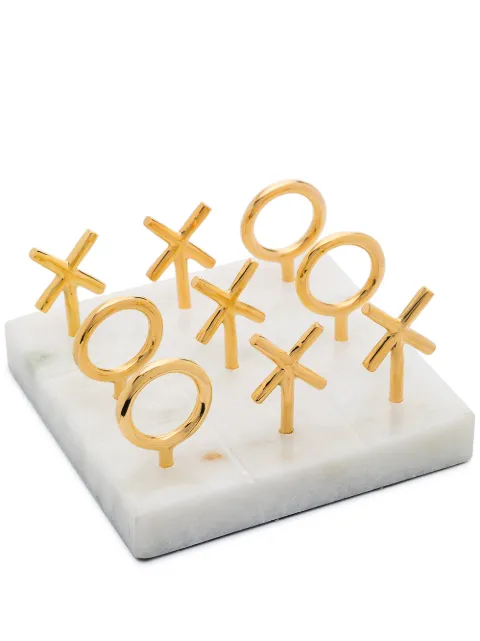 Jonathan Adler marble Tic-Tac-Toe set Neutrals 17430