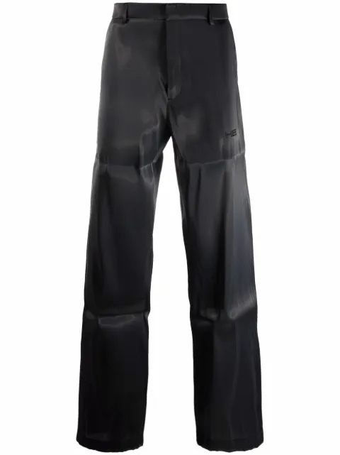 HELIOT EMIL metallic-effect straight-leg trousers Grey M10038