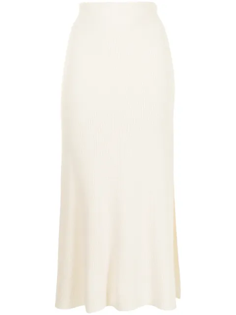 Cashmere In Love River A-line cashmere skirt White RIVER