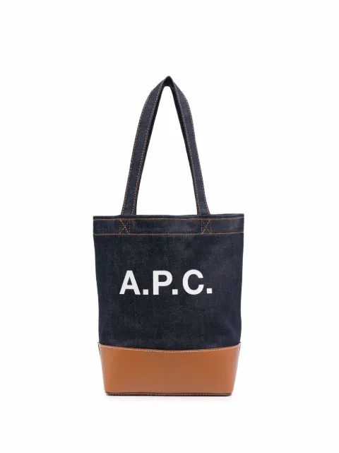 A.P.C. logo-printed tote Blue CODDPM61568