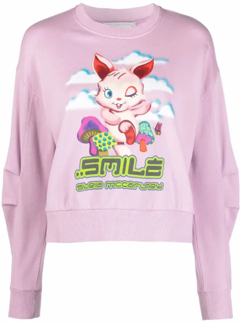 Stella McCartney graphic-print sweatshirt Purple 604390SPW43