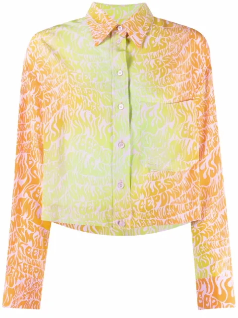 Stella McCartney slogan-print jacket Orange 604237STA21