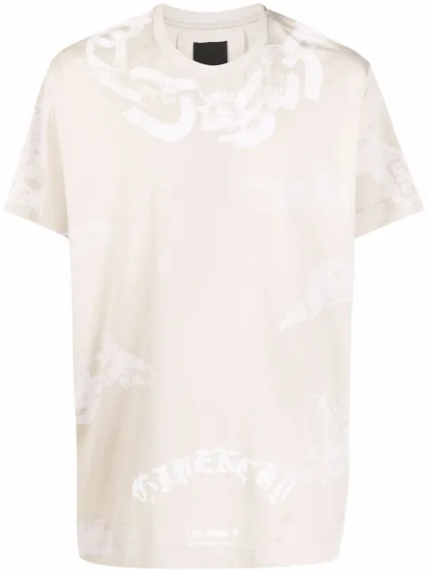 Givenchy chain-link print logo T-shirt Neutrals BM715A3Y6B