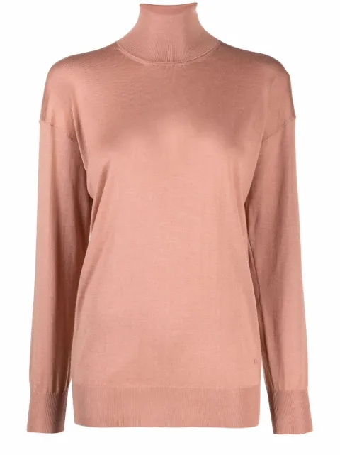TOM FORD high-neck knitted long-sleeve top Pink MAK901YAX087