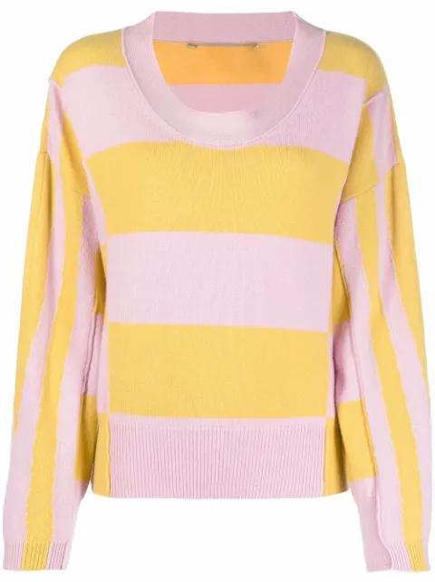 Stella McCartney stripe-print jumper Pink 604217S2291