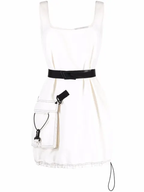 Stella McCartney sleeveless belted dress White 604133SIA03