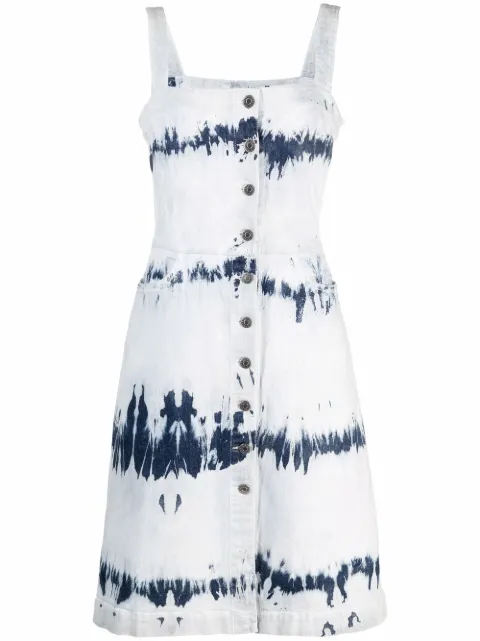 Stella McCartney tie-dye cotton dress Blue 604341SOH674502
