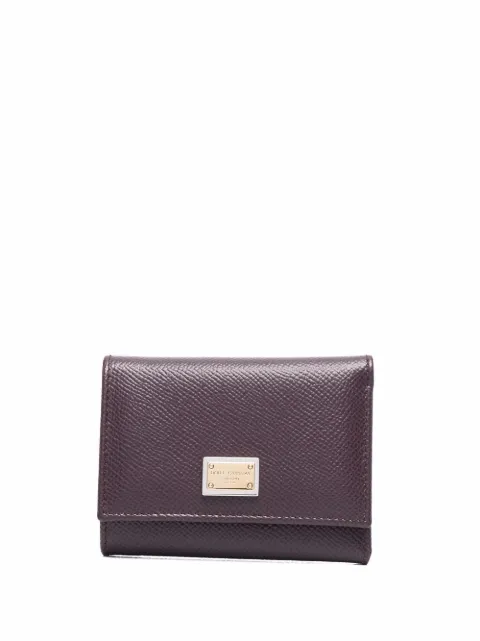 Dolce & Gabbana logo plaque tri-fold wallet Red BI0770A1001