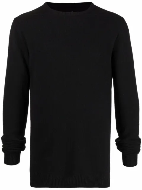 Rick Owens crew-neck rib-trimmed jumper Black RU02A5684WSBR