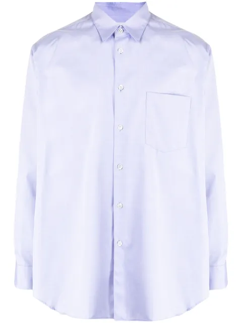 Comme Des Garçons Shirt long-sleeve cotton shirt Purple FZB013