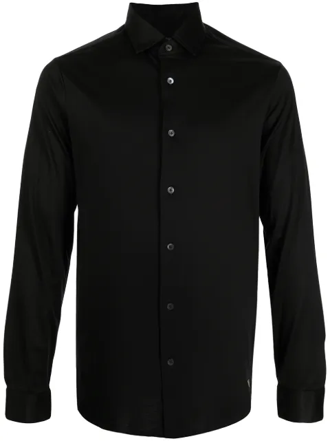 Emporio Armani lyocell-blend button-up shirt Black 8N1CG11JUVZ