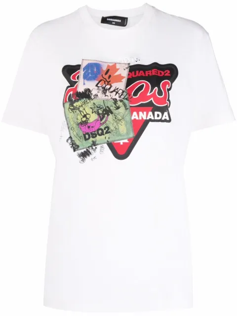 DSQUARED2 graphic print crew-neck T-shirt White S75GD0237S22427
