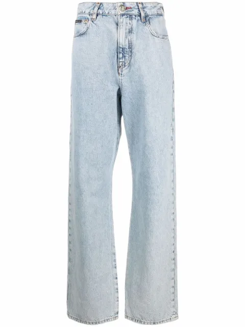 Philipp Plein Iconic loose fit jeans Blue AAACWDT1746PDE004N