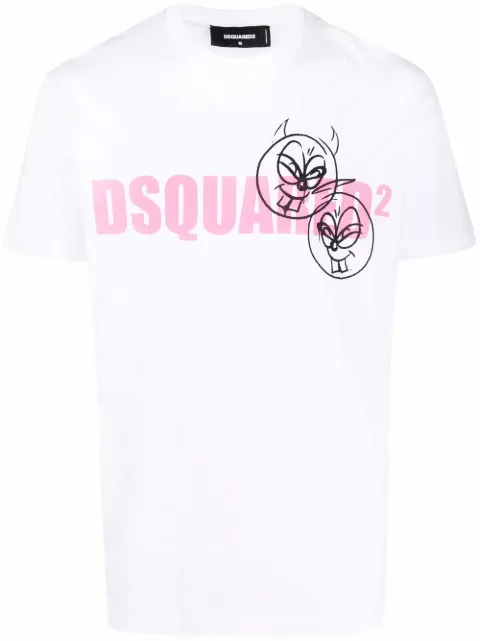 DSQUARED2 logo-print cotton T-shirt White S74GD0991S23009